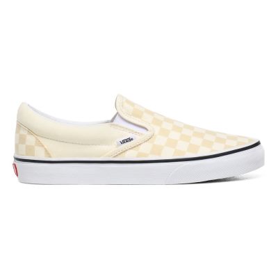 Vans Checkerboard Classic Slip-On - Erkek Slip-On Ayakkabı (Beyaz)